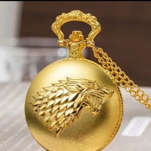 New Harry Potter wolf quartz pocket watch